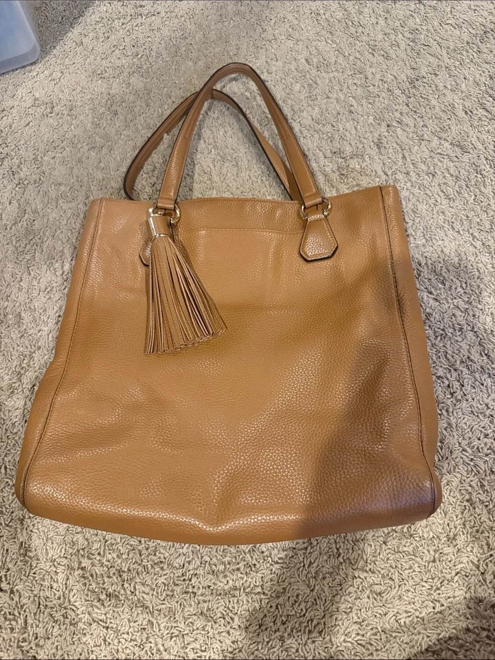 Michael Kors Caramel Pebbled Leather Tote - Picture 2 of 8